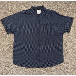 Alexander Jullian Men’s Button Down Dress Shirt Short Sleeve Button Up Top 4XL